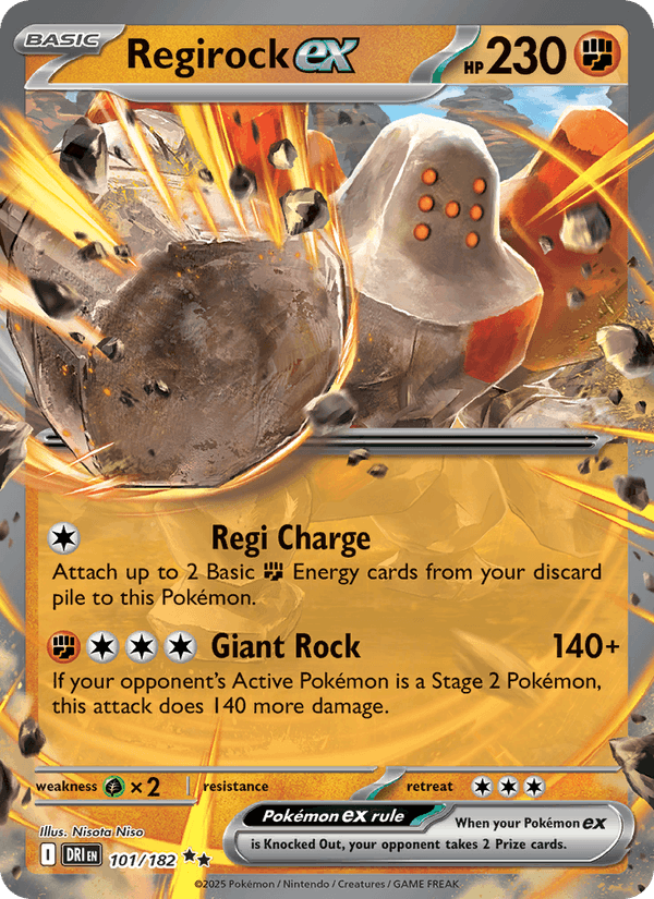 101/182 — Regirock ex — Destined Rivals