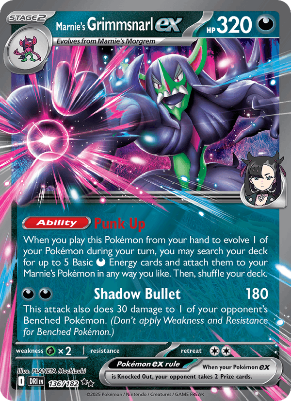 136/182 — Marnie's Grimmsnarl ex — Destined Rivals