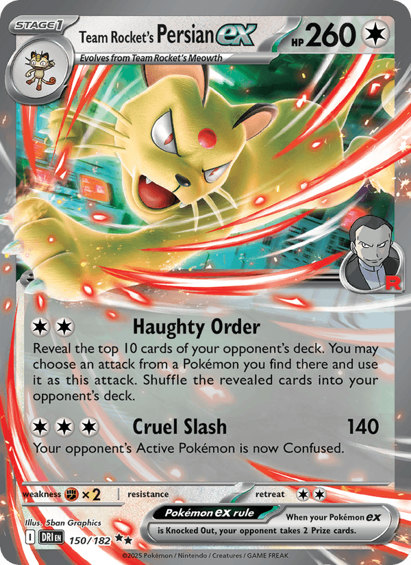 150/182 — Team Rocket's Persian ex — Destined Rivals
