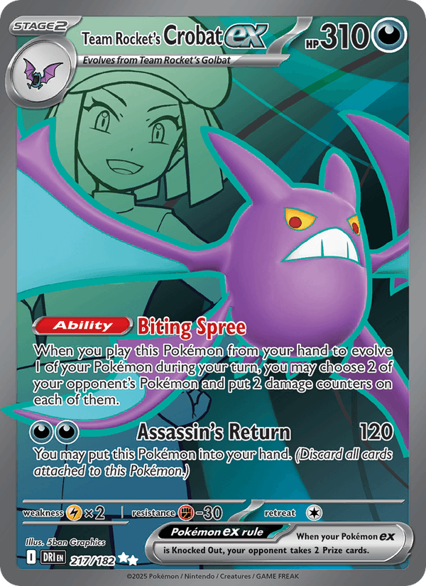 217/182 — Team Rocket's Crobat ex — Destined Rivals