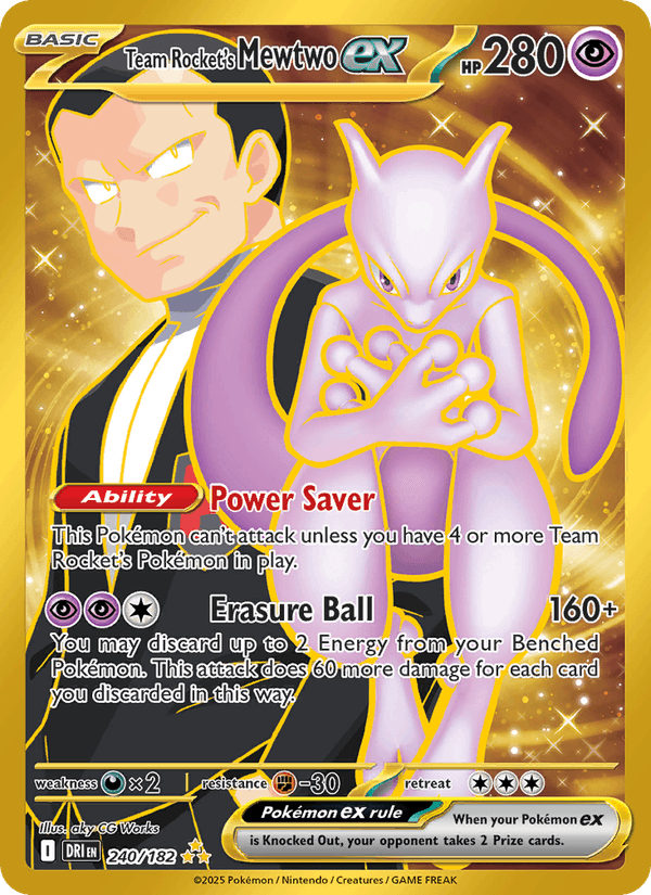 240/182 — Team Rocket's Mewtwo ex — Destined Rivals
